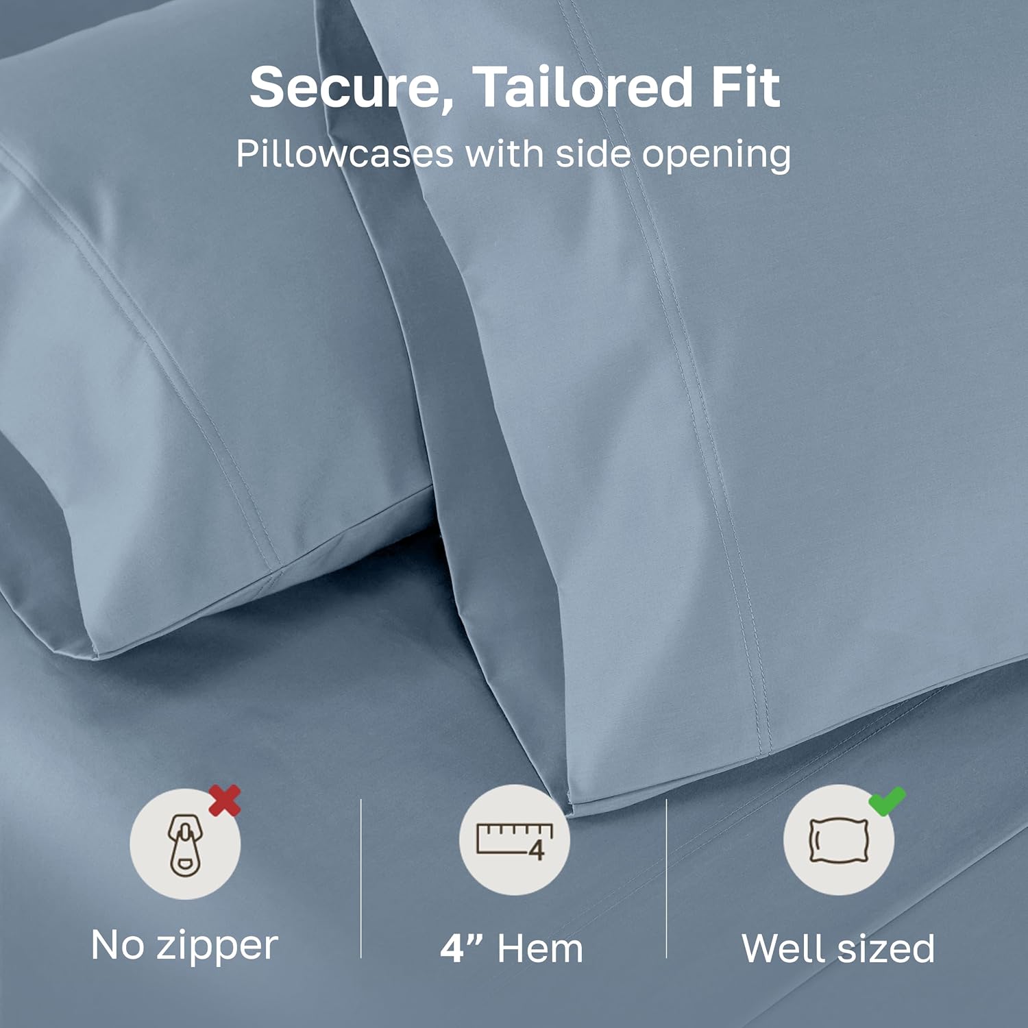 California Design Den 800 Thread Count 2-Pack Pillow Cases King Size