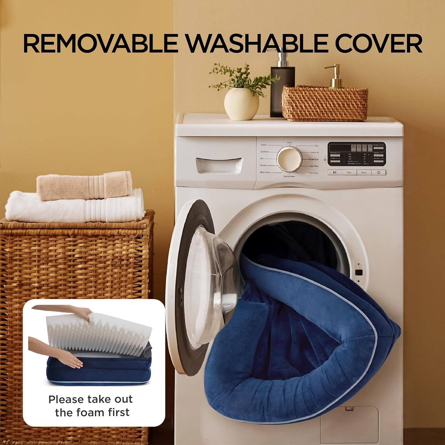 Bedsure Orthopedic Dog Beds for Medium Dogs with Removable Washable Cover