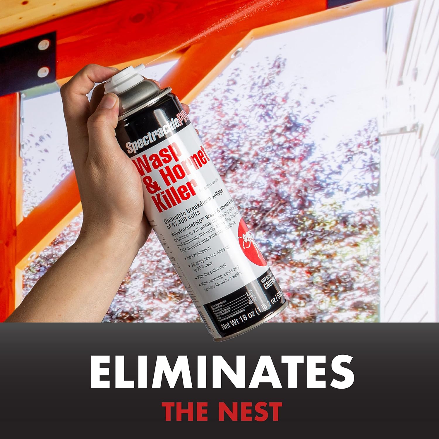 SpectracidePRO Wasp & Hornet Killer Spray, Kills Entire Nest, 18 Oz
