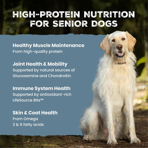 Blue Buffalo Wilderness Chicken & Wholesome Grains Senior Dog Food, 28 lb
