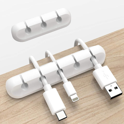 INCHOR Cord Organizer for Desk, White Cable Organizer Cable Clips 2 Pack