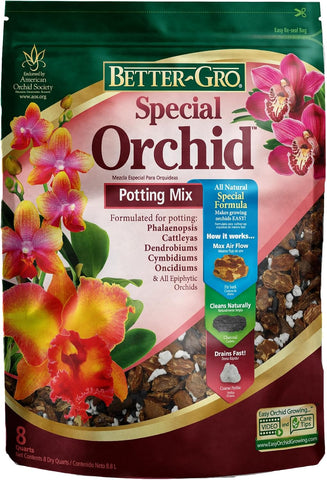 Better-Gro Special Orchid Mix - Orchid Bark Potting Mix - 8 Quarts