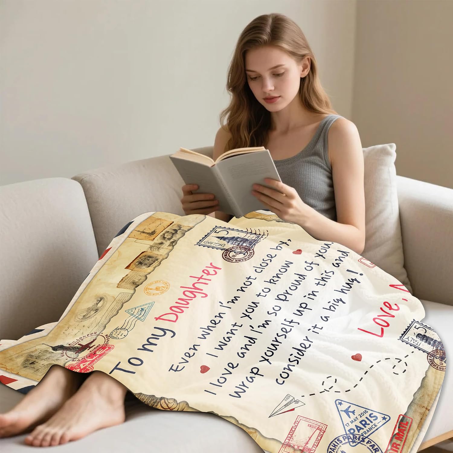 UFOORO Throw Blanket Gifts for Daughter from Mom, Best for Daughter, Present for Adult Daughters, Mothers Day Christmas Valentines Birthday Gifts 55"X70"