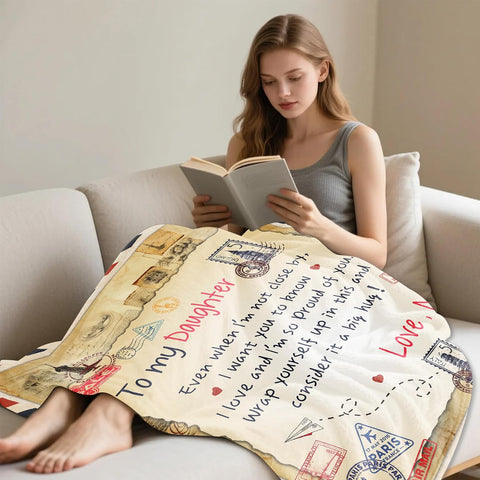 UFOORO Throw Blanket Gifts for Daughter from Mom, Best for Daughter, Present for Adult Daughters, Mothers Day Christmas Valentines Birthday Gifts 55"X70"