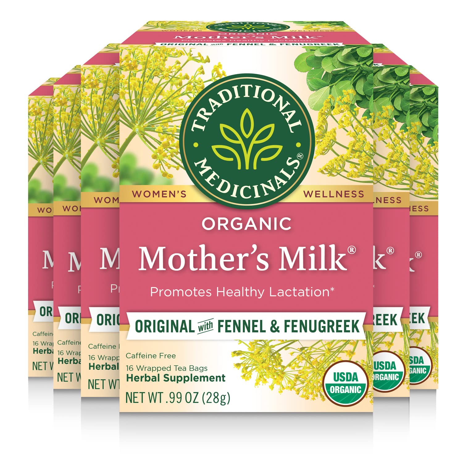 Traditional Medicinals Organic Mother's Milk, 96 Tea Bags | Herbal Sleep Aid Teas, Kosher, Non-GMO, Caffeine-Free, Compostable