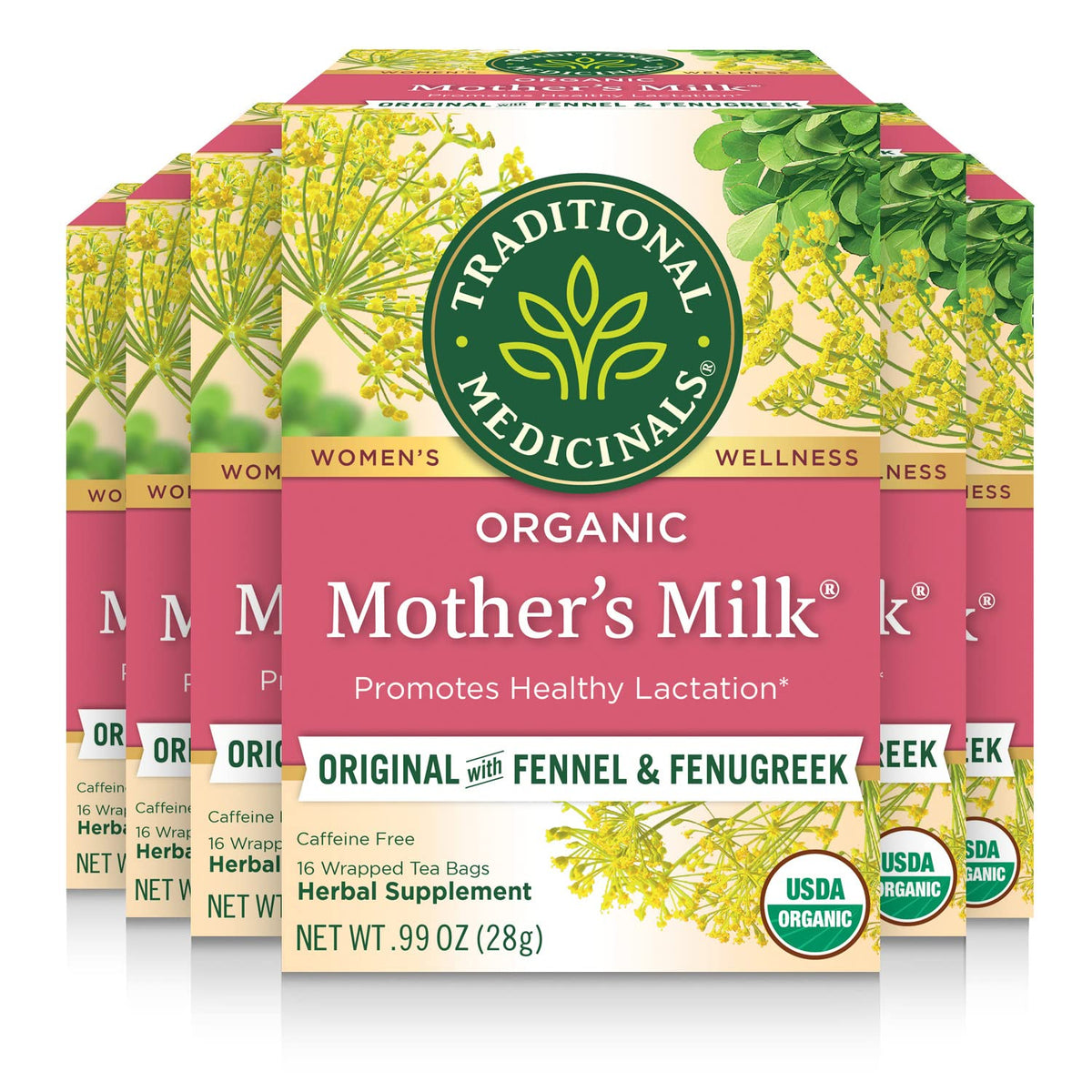 Traditional Medicinals Organic Mother's Milk, 96 Tea Bags | Herbal Sleep Aid Teas, Kosher, Non-GMO, Caffeine-Free, Compostable