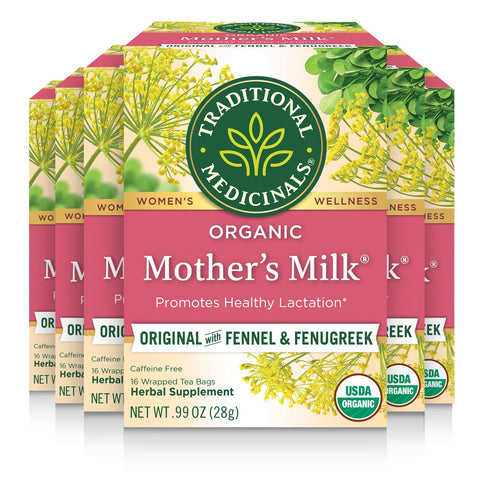 Traditional Medicinals Organic Mother's Milk, 96 Tea Bags | Herbal Sleep Aid Teas, Kosher, Non-GMO, Caffeine-Free, Compostable