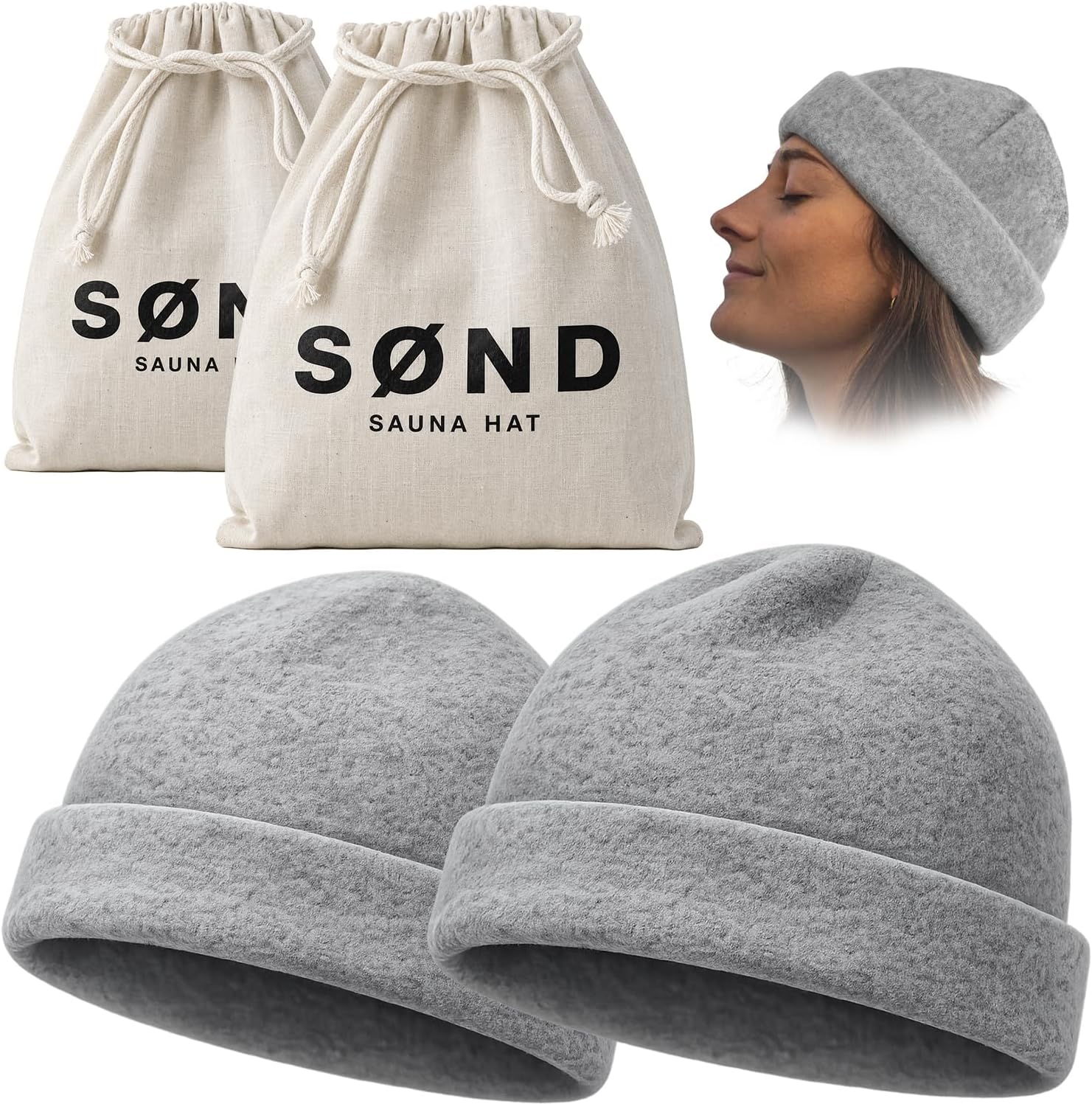 Sauna Hat – Natural Merino Wool Sauna Accessory for Heat Protection – Eco-Friendly, Lightweight & Durable