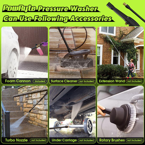 Electric Pressure Washer, Foam Cannon, 4 Different Pressure Tips, Power Washer, 5000 PSI 3.0 GPM