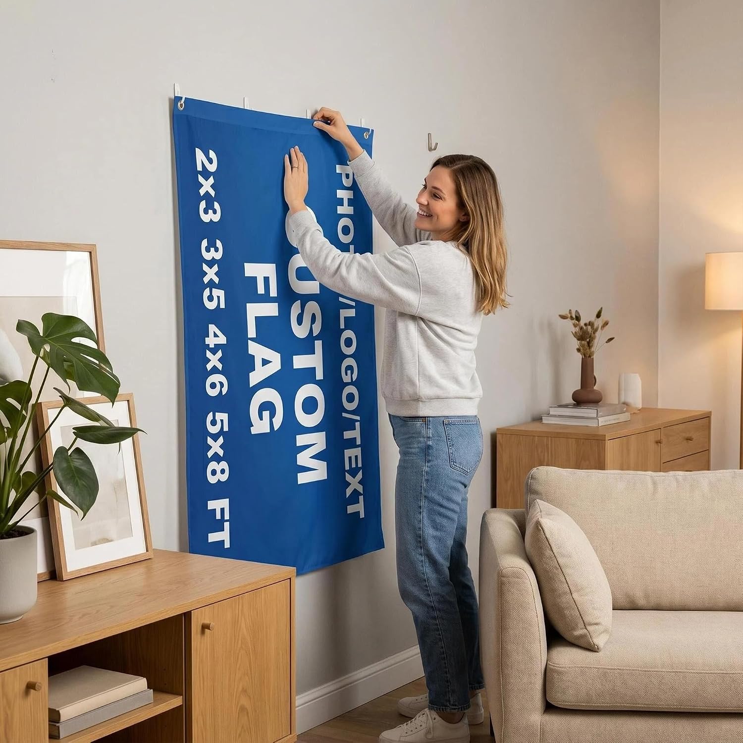 Custom Flag 3x5 Ft Custom Flags with Photo/Text/Logo, Personalized Flag Funny Tapestry Poster Banners for Clubs Concerts Bars University Dormitories Living Rooms Bedrooms