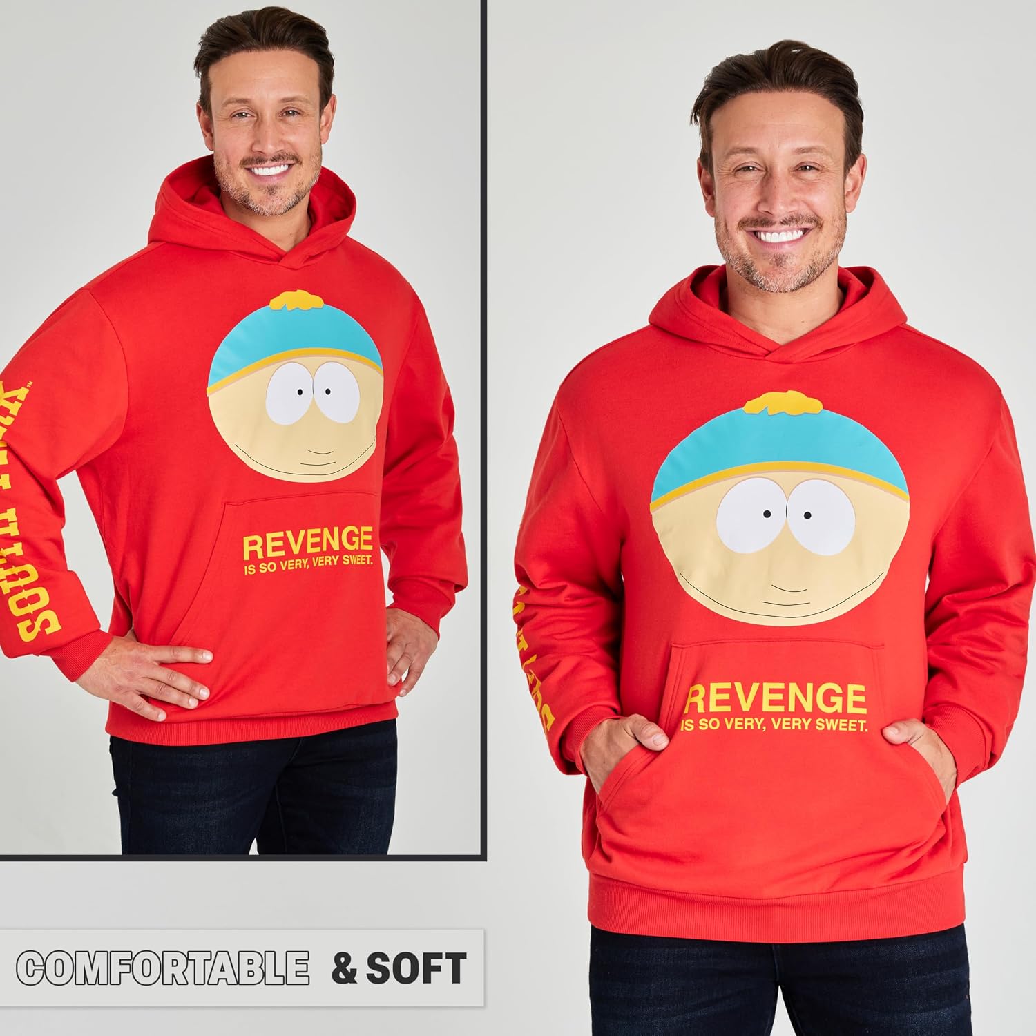 South Park Hoodie for Men, Warm Hooded Sweatshirt, Long Sleeve Sweater, Casual Pullover, Kyle Kenny Funny Gifts for Men
