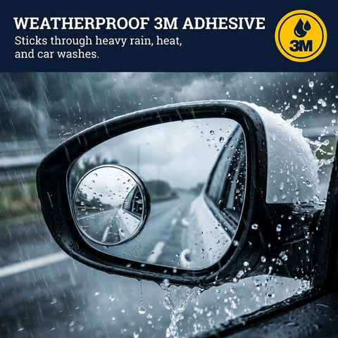Blind Spot Mirror 2 Pack, 2 Inch HD Glass, Waterproof 3M Adhesive