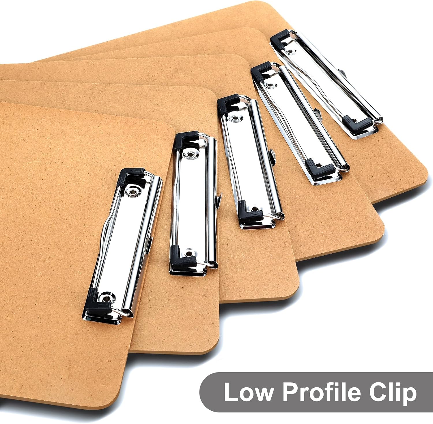 Wood Clipboard, Letter Size Hardboard Clip Board 8.5 x 11