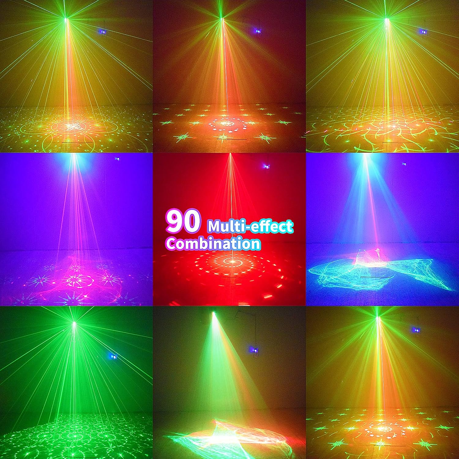 Enjoyedled DJ Disco Stage Party Lights with Northern Laser Light Effect