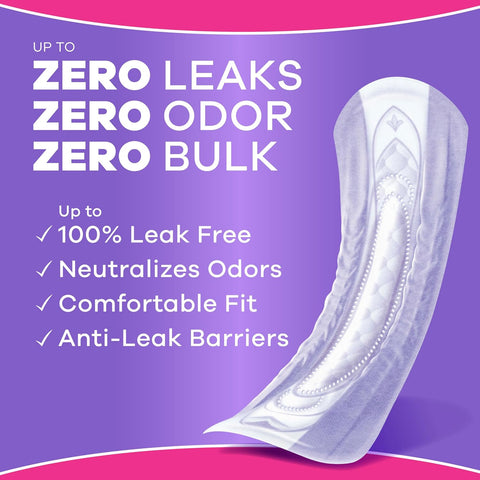 Always Discreet Adult Incontinence Pads for Women, Drier, 5 Drop Long Length, Heavy Absorbency, Pads for Bladder Control Management, Bladder Leaks, & Postpartum Pads, 156ct