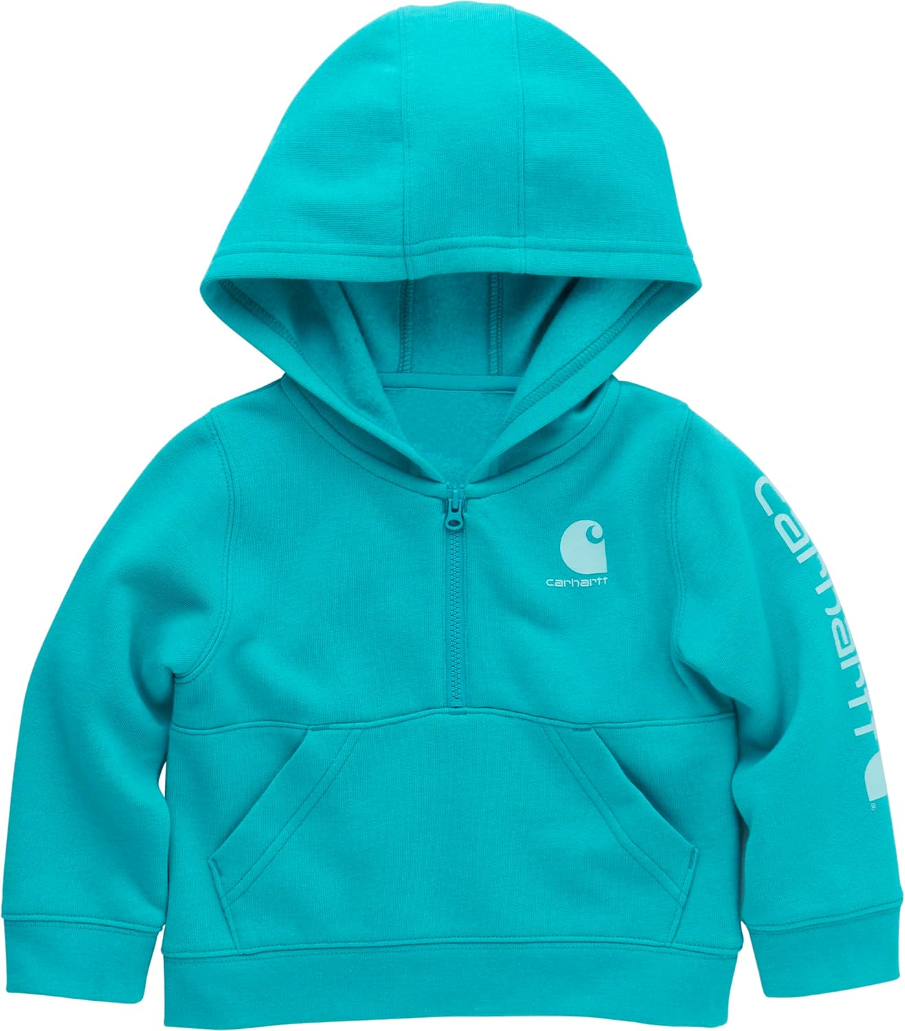 Carhartt girls Long-sleeve Half-zip Hooded Sweatshirt
