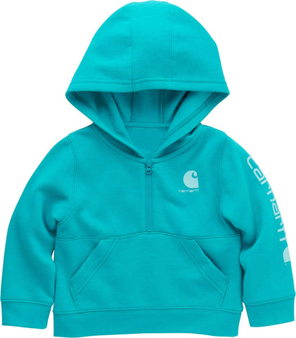 Carhartt girls Long-sleeve Half-zip Hooded Sweatshirt
