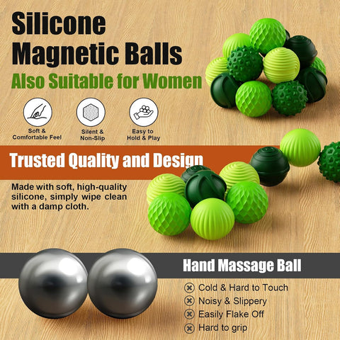 Magnetic Fidget Balls, 6 Pack Silicone Sensory Toys for Adults & Teens