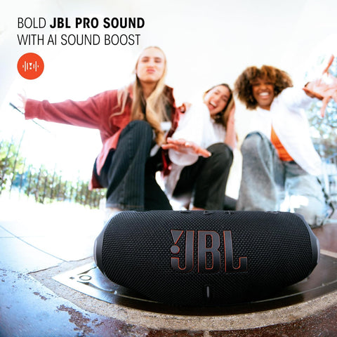 JBL Charge 6 Portable Bluetooth Speaker, Waterproof, Drop-Proof - Black