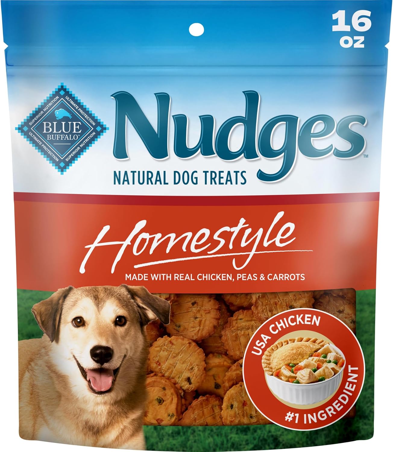 Blue Buffalo Nudges Homestyle Chicken Dog Treats, 16 oz