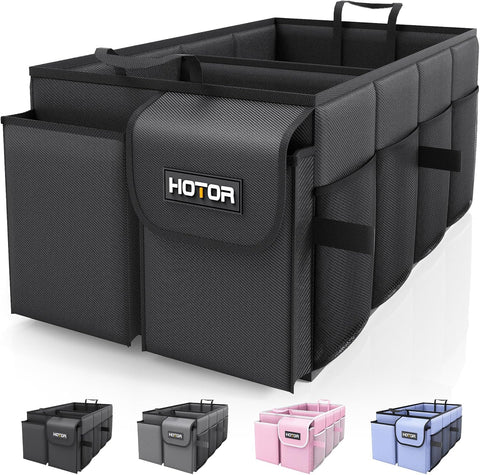 HOTOR Trunk Organizer - Foldable Car Organizer for SUVs & Sedans Storage