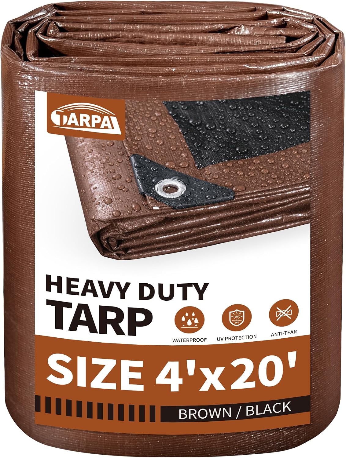 TARPAL Tarp 4x20 Feet Tarps Heavy Duty Waterproof 10mil Multipurpose