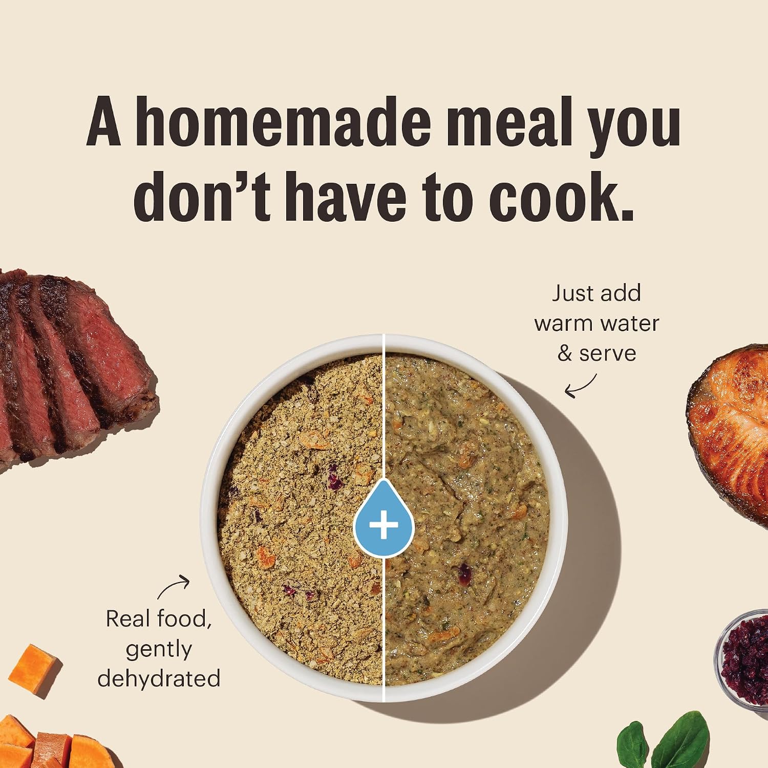 The Honest Kitchen Wholemade Grain Free Beef Recipe, Human Grade Dehydrated Dog Food, Just Add Water, Supports Healthy Digestion, Skin & Coat, Topper for Dry or Wet Dog Food, 7 lb Box Makes 28 lbs