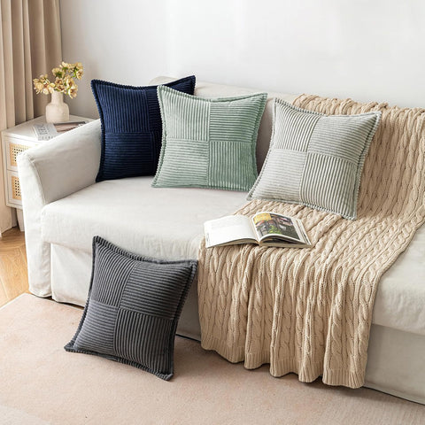 MIULEE Decorative Throw Pillow Covers for Couch 16x16 Inch Greyish Green