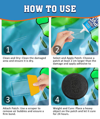 EPN Air Mattress Patch Kit, Waterproof Vinyl Pool Patch Repair Kit, 80 mL