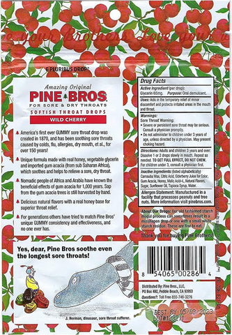 Pine Bros. Softish Throat Drops Value Pack, Wild Cherry 30 ea(pack of 2) by Pine Bros.