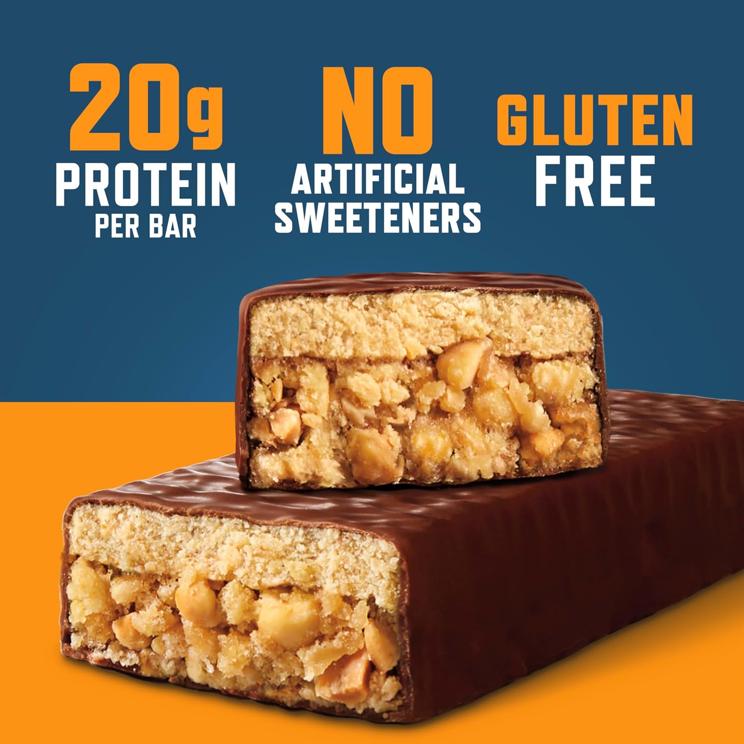 CLIF BUILDERS Protein Bars, Chocolatey Peanut Butter, Gluten Free, 12 ct