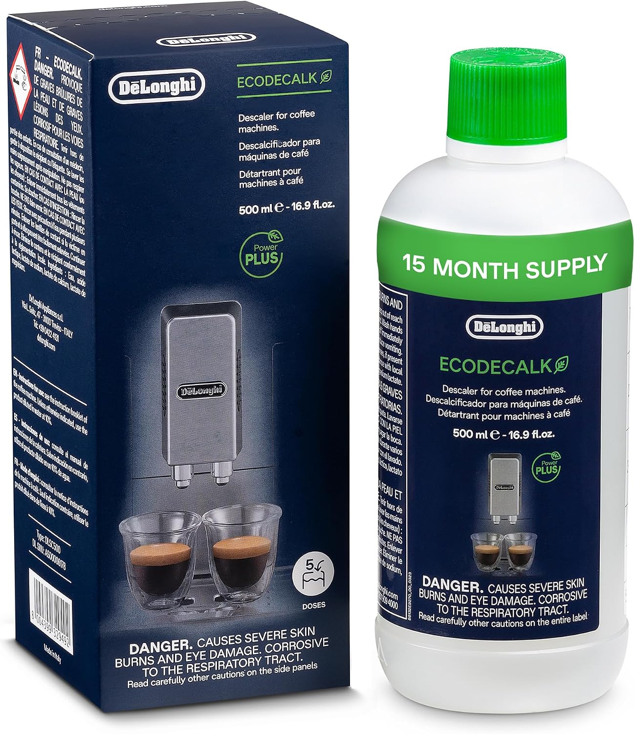 De'Longhi EcoDecalk Universal Descaler, for Coffee Machines 16.90 oz