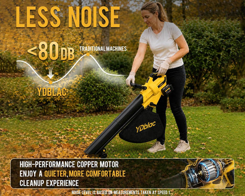 40V Cordless 3-in-1 Leaf Blower Vacuum Mulcher