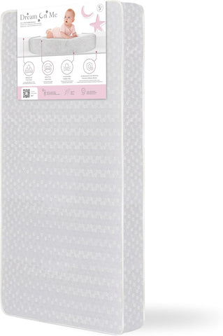 Dream On Me 2-in-1 Honeycomb Orthopedic Baby Crib Mattress, GREENGUARD Gold