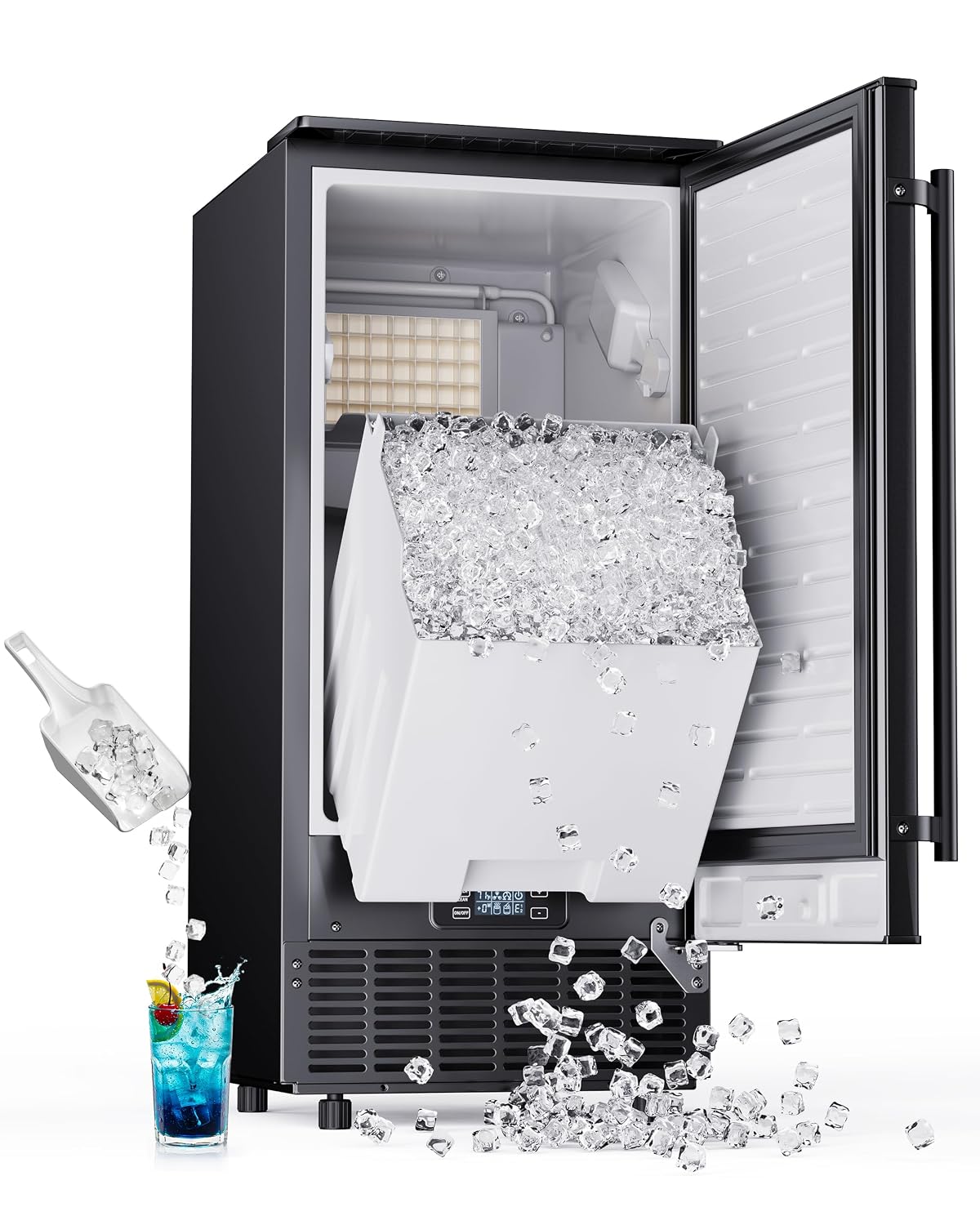 Commercial Ice Maker with External Pump, 80 Lb/Day Under Counter