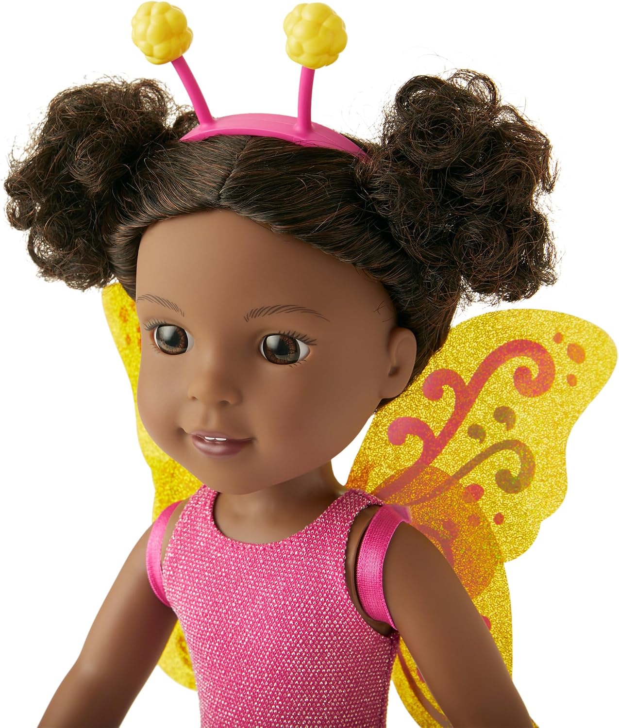 American Girl WellieWishers 14.5-inch Kendall Doll with Pink Leotard, Mesh Skirt, Headband, and Boots, For Ages 4+