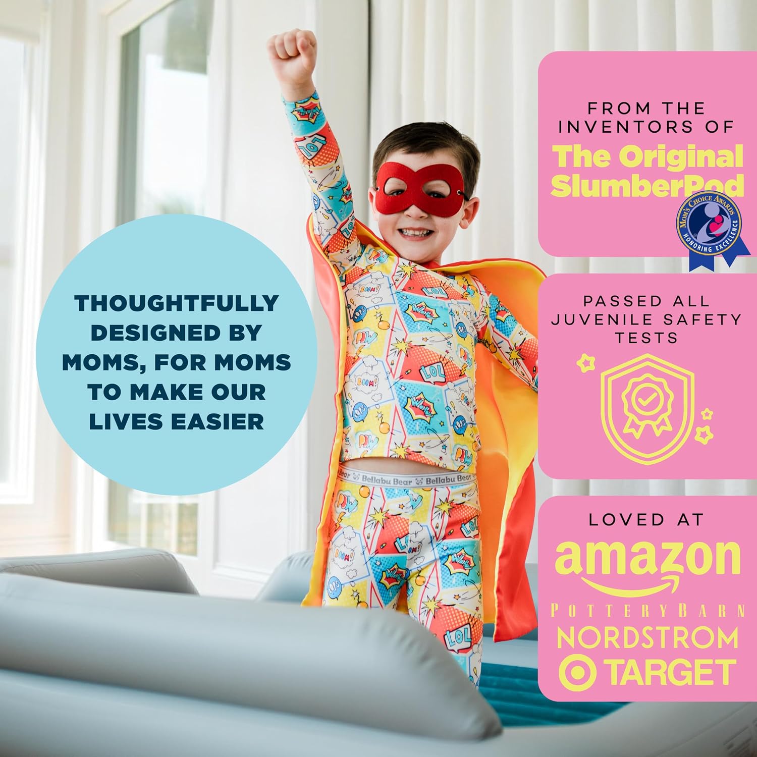 SlumberPod SlumberTot Inflatable Toddler Travel Bed with Safety Bumpers
