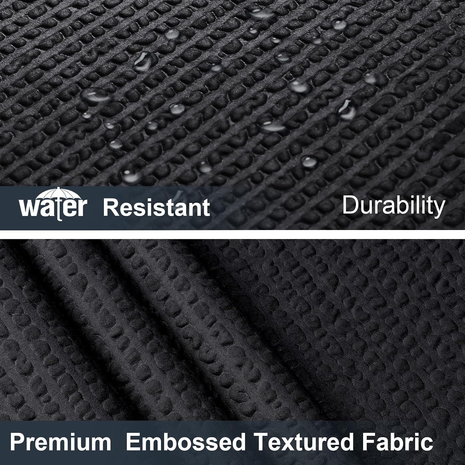 OWENIE Black Shower Curtain for Bathroom 78 Inches Long, 3D Embossed Textured Fabric Farmhouse Shower Curtain Soft Cloth, Water Repellent, Machine Washable, Hotel Style, 72" W x 78" L, Black
