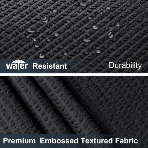 OWENIE Black Shower Curtain for Bathroom 78 Inches Long, 3D Embossed Textured Fabric Farmhouse Shower Curtain Soft Cloth, Water Repellent, Machine Washable, Hotel Style, 72" W x 78" L, Black