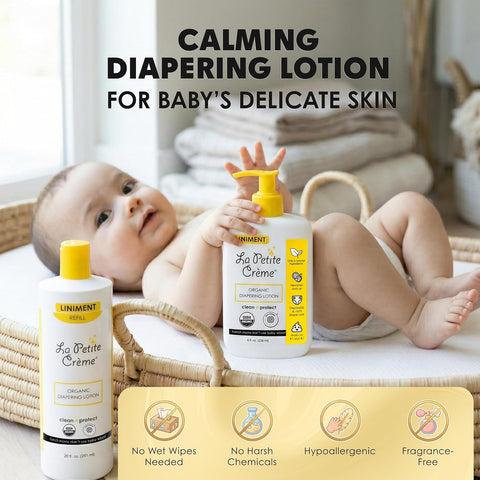La Petite Creme Premium Diapering Lotion - Liniment Diaper Rash Cream, 8 oz