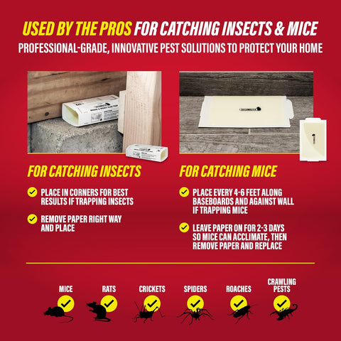 Catchmaster Super Glue Traps 30pk, Extra Strength Sticky Mouse & Rat Traps
