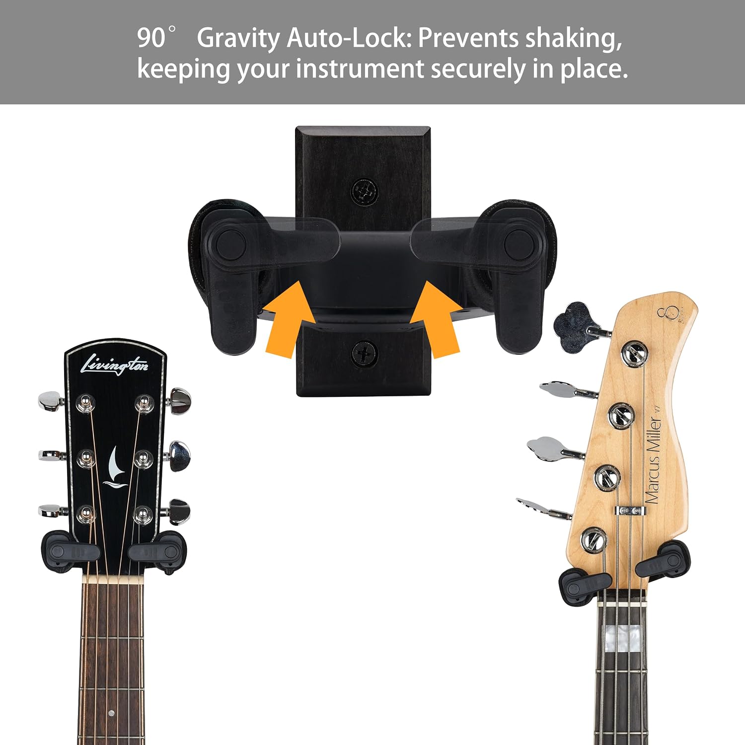 Sondery Wall Mount Hanger Auto Lock Adjustable for Guitar Bass Mandolin