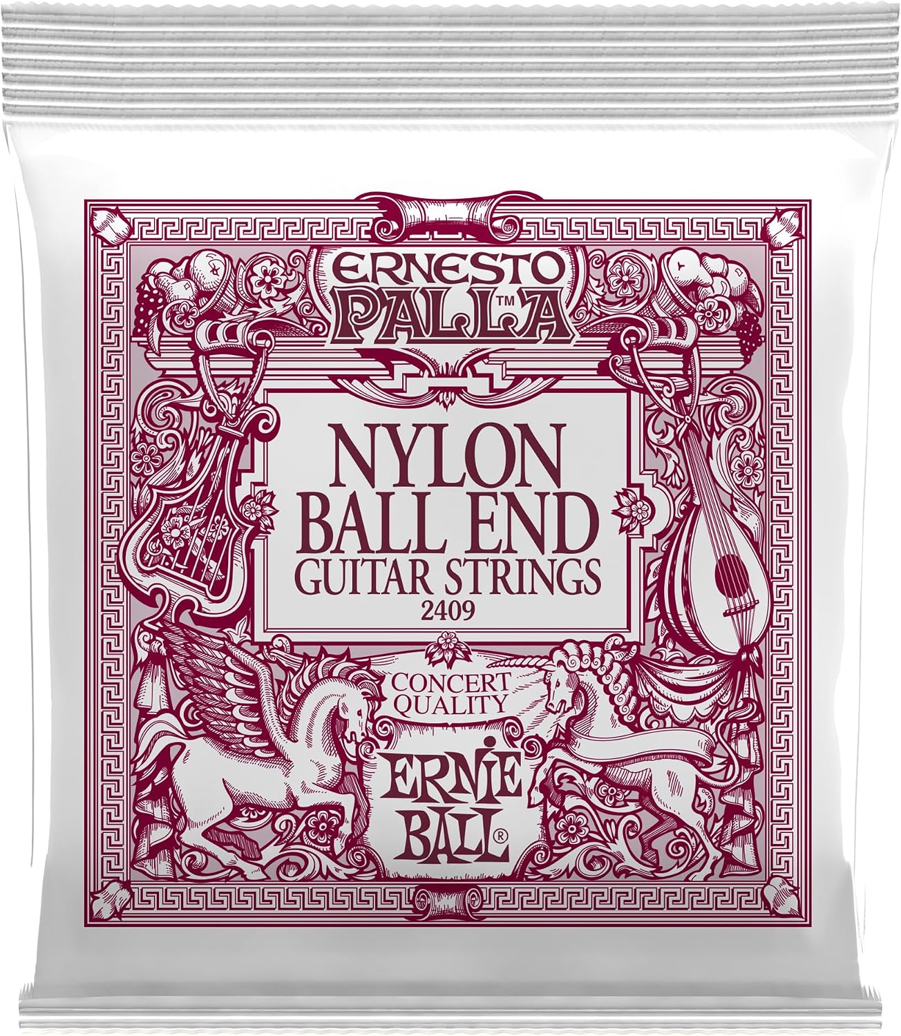 Ernie Ball 2409 Ernesto Palla Nylon Black and Gold Classical Ball End Set , Black & Gold Ball End (28-42)