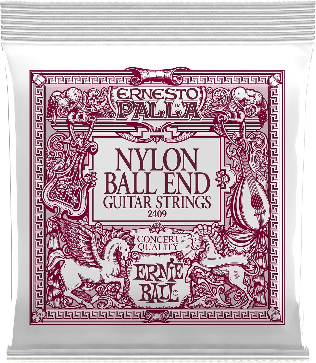 Ernie Ball 2409 Ernesto Palla Nylon Black and Gold Classical Ball End Set , Black & Gold Ball End (28-42)