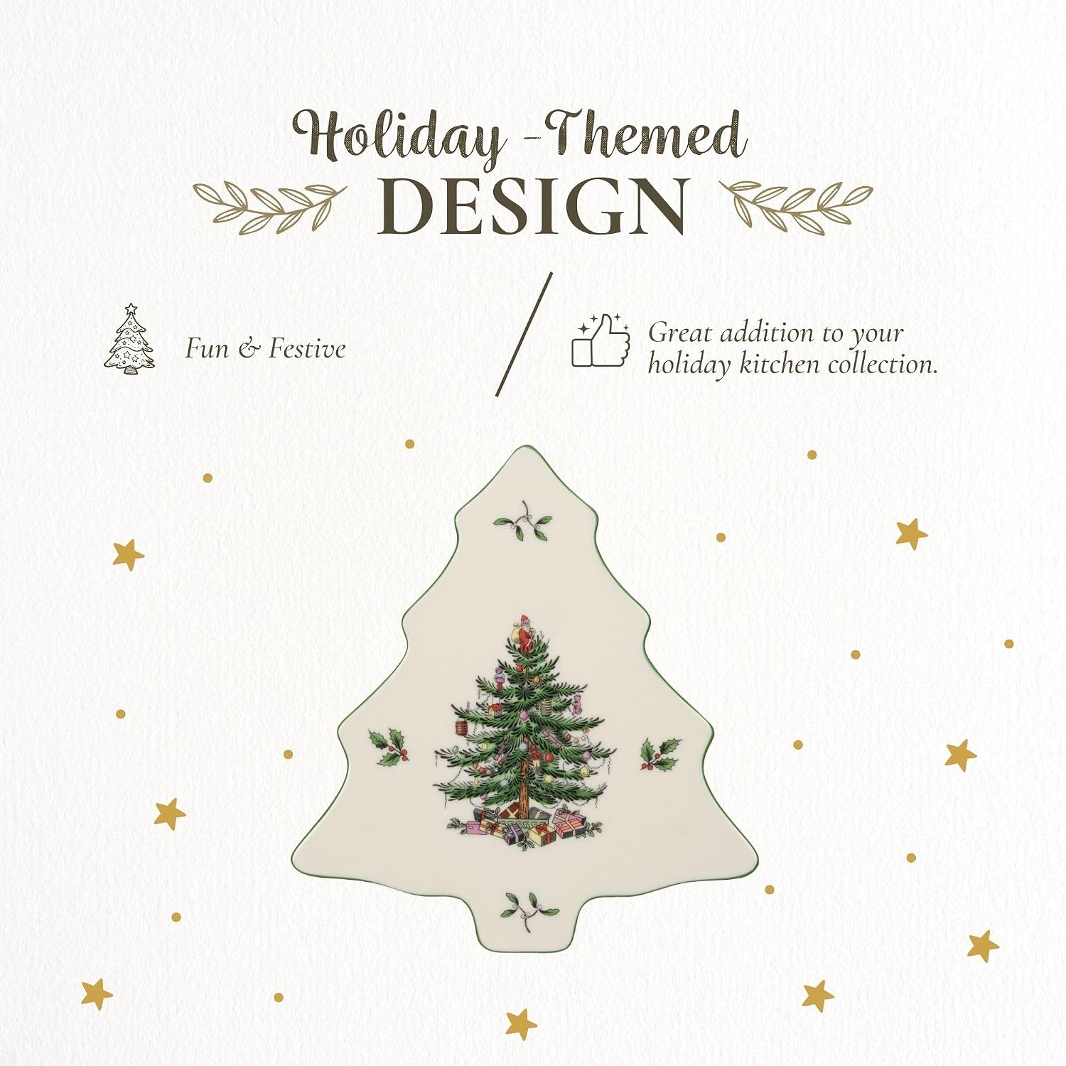Spode Christmas Tree Tree-Shaped Trivet