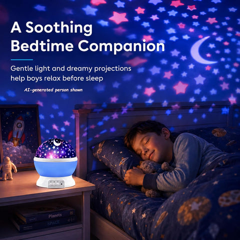 Kid Star Projector Night Light for Kids | Stars for Ceiling | Boys Gift 3-6
