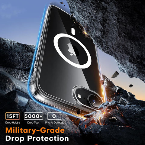 TAURI for iPhone 17e Case/for iPhone 16e Case Compatible with MagSafe Clear