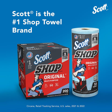 Scott Shop Towels Original Big Rolls, 60 Towels/Roll, 24 Big Rolls/Case
