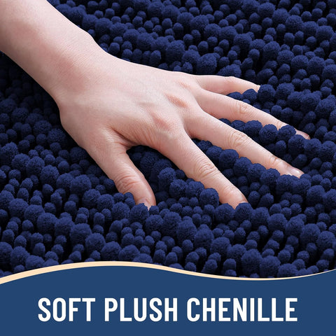 Arotive Toilet Rugs U-Shaped 20x20, Soft Absorbent Chenille Shaggy Bath Mat