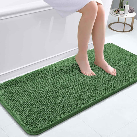 OLANLY Bathroom Runner Rugs 47x20, Extra Soft Absorbent Chenille Bath Rugs